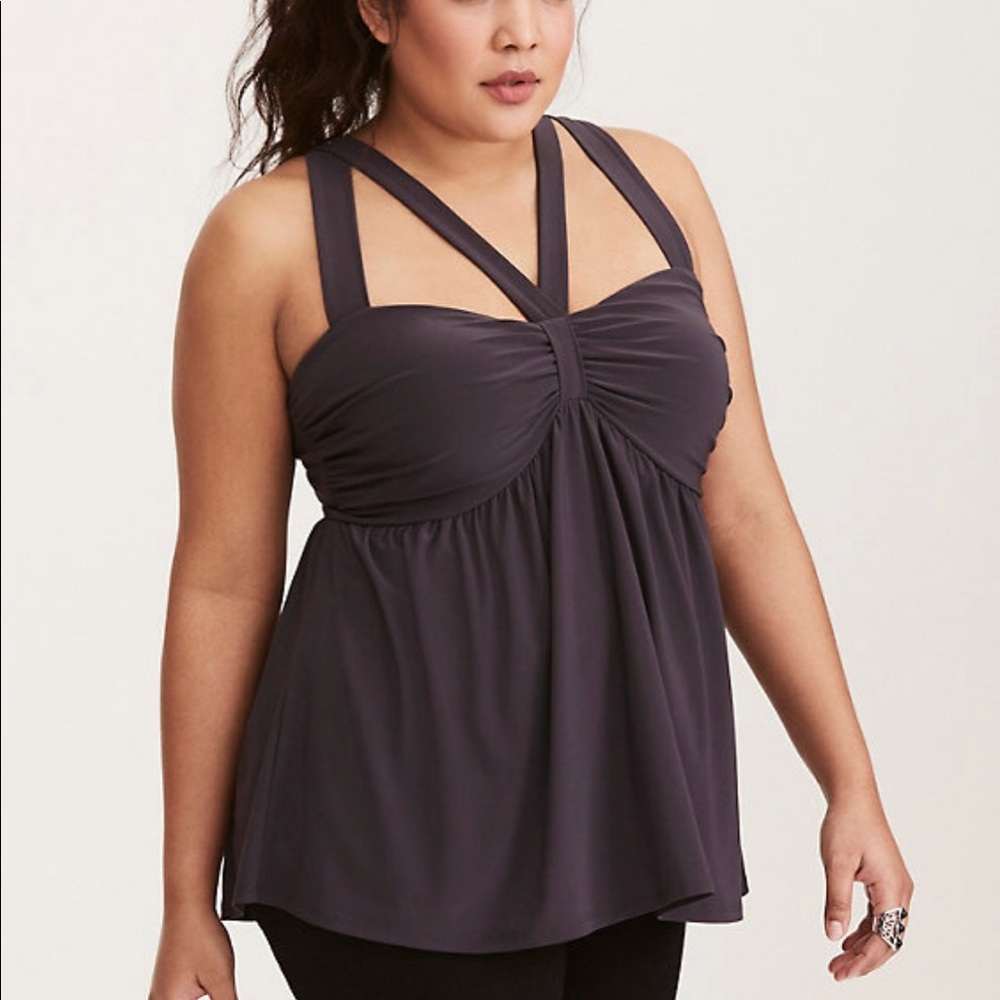 Criss Cross Baby Doll Tank